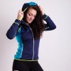 Mikina dámská Progress TISPA HOODY, tm.modrá/tyrkysová