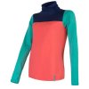 Mikina dámská SENSOR THERMO, korálovo/sv. zeleno/tm. modrá