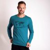 Triko dlouhé pánské Progress VANDAL "SVĚT", petrolejové