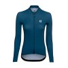 Dámský cyklistický dres PASSION Z3 | Dres dlouhý rukáv TEMPS | petrol blue