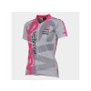 Dámský cyklistický dres Sweep CLASIC D020 white/pink fluo