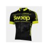 Cyklistický dres Sweep ELITE RACE D026 black/yellow fluo