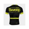 Cyklistický dres Sweep ELITE RACE D026 black/yellow fluo