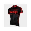 Cyklistický dres Sweep CLASIC D010A black/red