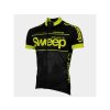 Cyklistický dres Sweep CLASIC D010A black/yellow fluo