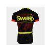 Cyklistický dres Sweep CLASIC D010A black/yellow fluo red