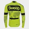CYKLISTICKÝ DRES ELITE CYKLO-D017 S DLOUHÝM RUKÁVEM ŽLUTÝ FLUO
