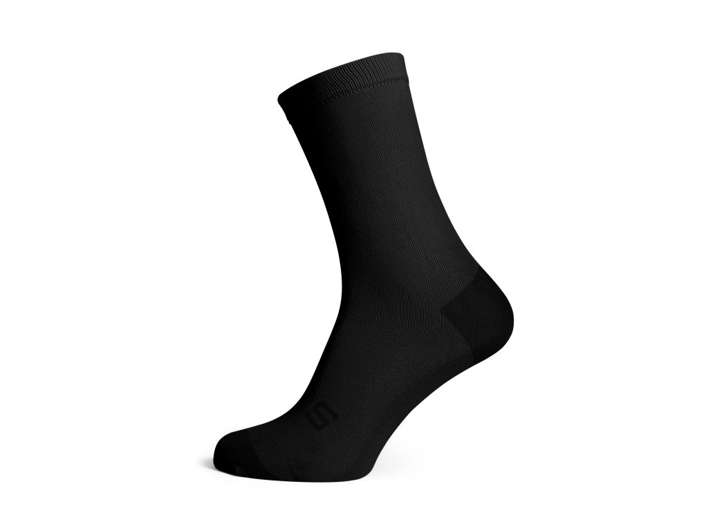 Cyklistické ponožky SOX Solid Black Socks (Velikost M)