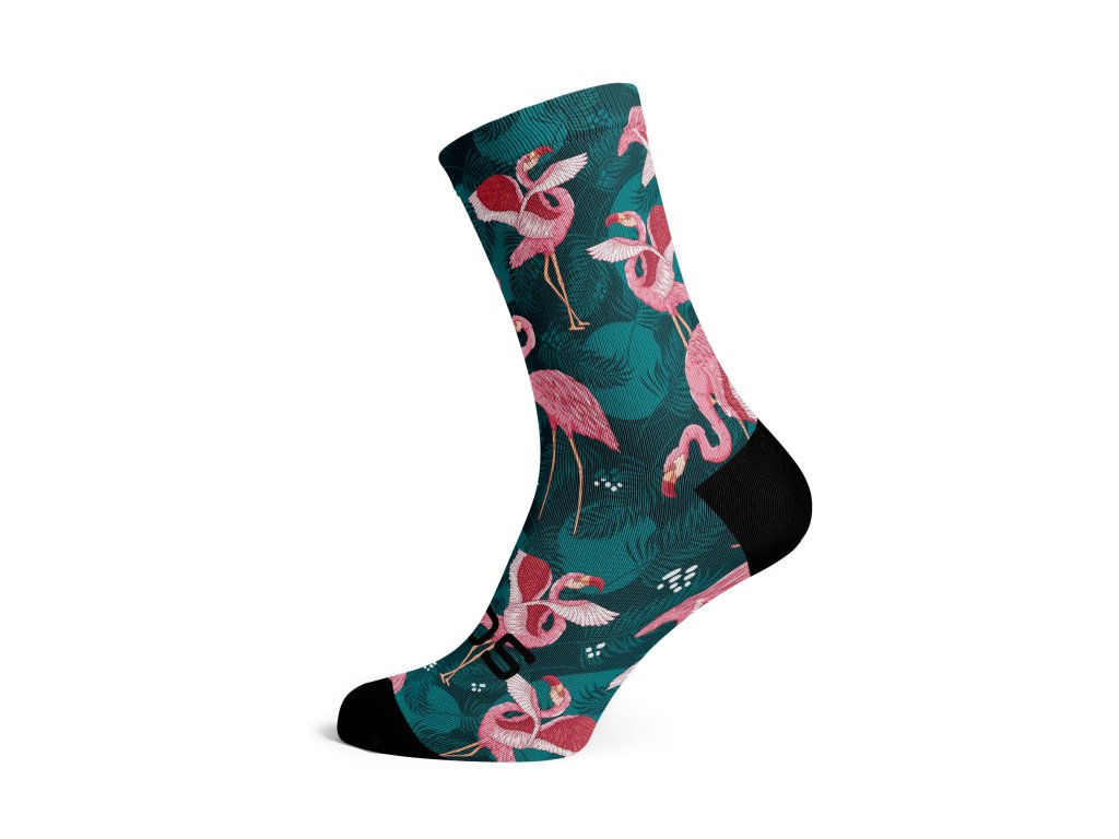 Cyklistické ponožky SOX Flamingo Socks (Velikost M)