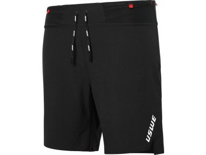 Běžecké šortky USWE Puls Trail Running Shorts Men - Black (Velikost XL)
