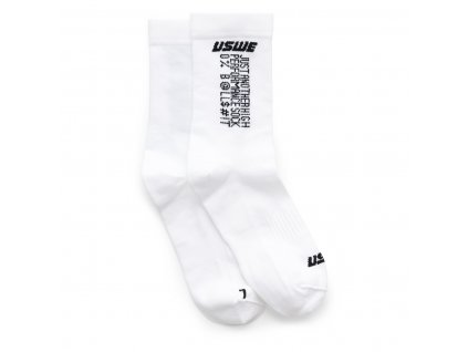 Ponožky USWE X MTB Sock - White (Velikost 43/45)