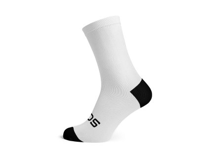 Cyklistické ponožky SOX Solid White Socks (Velikost M)