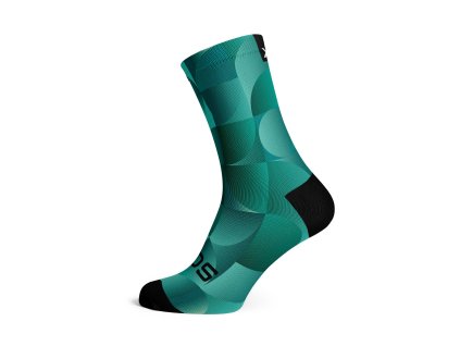 Cyklistické ponožky SOX Solid Teal Socks (Velikost M)