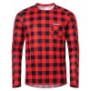 Dres USWE Flannel MTB Jersey - Red (Velikost XL)