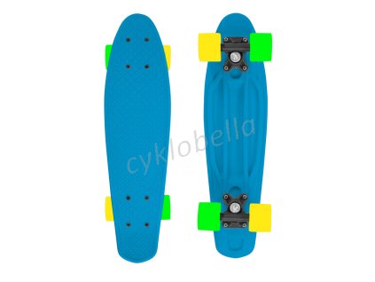 Skateboard FIZZ BOARD Blue, PU, modrý