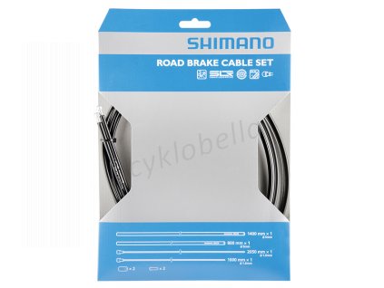 SHIMANO sada brzd lanek a bowdenů silnice 1,6 mm x 1000 mm/2050 mm SIL-TEC 800/1400 mm +konc černý