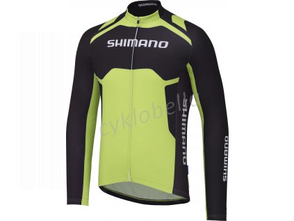 SHIMANO Thermal Print dres s dlouhým rukávem Team, Electric zelená, M