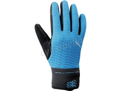 SHIMANO WINDBREAK THERMAL reflexní rukavice (5-10°C), modré, M