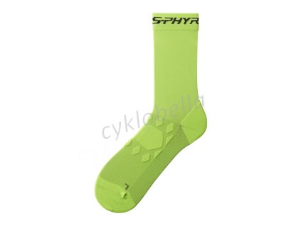 SHIMANO S-PHYRE TALL ponožky, Zelená, XL (obuv 46-48)