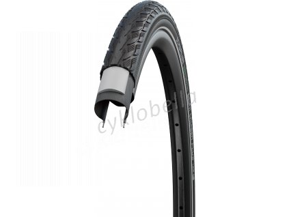 SCHWALBE plášť DELTA CRUISER PLUS, 47-559, 26 x 1.75, PunctureGuard, SBC, 895 g, černá-reflexní