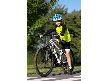 bunda FORCE WINDPRO KID, fluo-černá 140-153