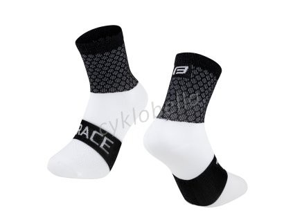 ponožky FORCE TRACE, černo-bílé L-XL/42-47