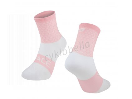ponožky FORCE TRACE, růžovo-bílé L-XL/42-47
