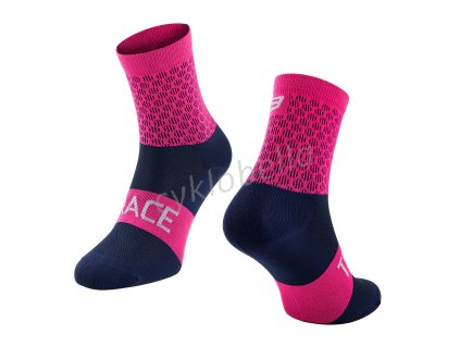 ponožky FORCE TRACE, růžovo-modré L-XL/42-47