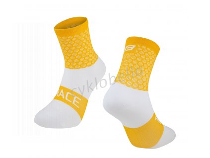 ponožky FORCE TRACE, žluto-bílé L-XL/42-47