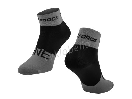 ponožky FORCE ONE, šedo-černé S-M/36-41