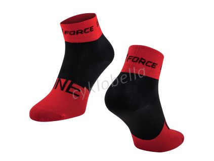 ponožky FORCE ONE, červeno-černé S-M/36-41