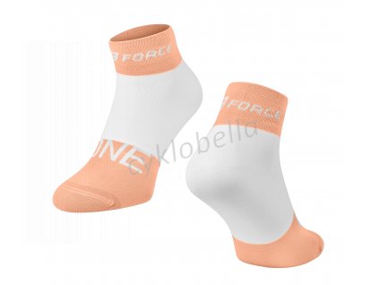ponožky FORCE ONE, oranžovo-bílé L-XL/42-47