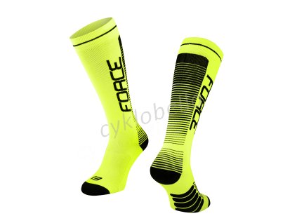 ponožky F COMPRESS, fluo-černé L-XL/42-47