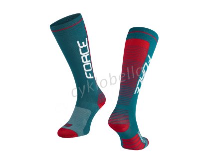ponožky F COMPRESS, petrolejovo-červené L-XL/42-47