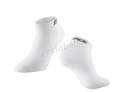 ponožky FORCE SHORT kotníkové, bílé L-XL/42-46