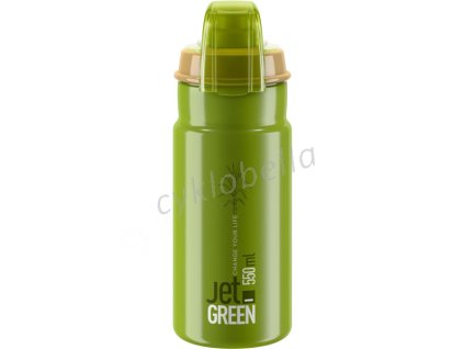 ELITE láhev JET GREEN 22' PLUS bílé logo 550 ml