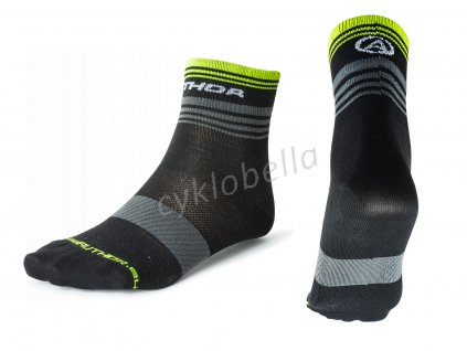 Ponožky ProLite X0 L 41-44 (černá/šedá/žlutá-neonová)
