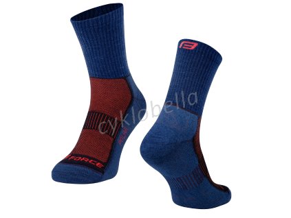 ponožky FORCE POLAR, modré L-XL/42-47