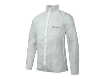 pláštěnka FORCE PVC čirá, suchý zip XL
