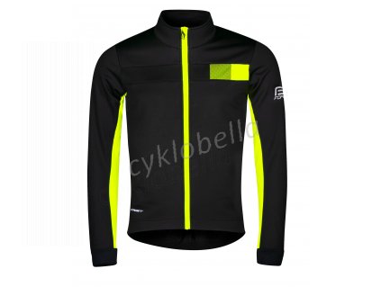 bunda F FROST softshell zimní, černo-fluo M