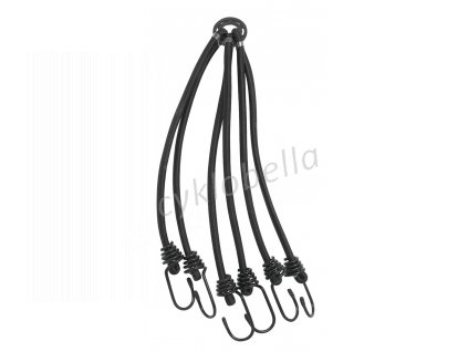 gumicuk upínací "pavouk" (6 háků) 8mm x300 mm, črn