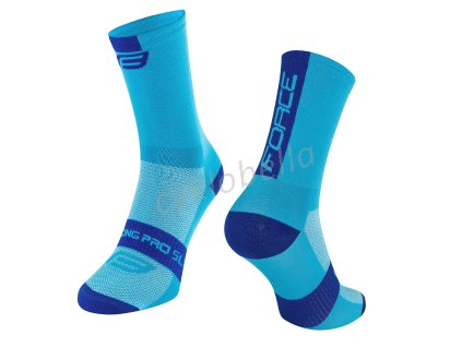 ponožky FORCE LONG PRO SLIM, modré L-XL/42-46