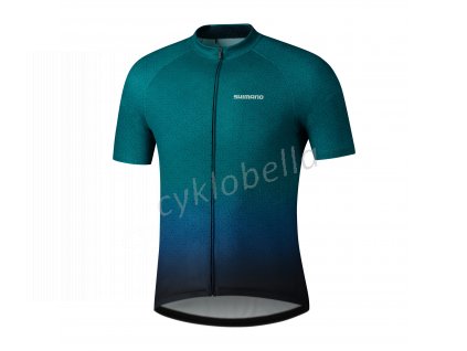 SHIMANO TEAM dres s krátkým rukávem, pánský, zelená/navy, XL