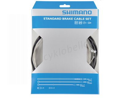 SHIMANO sada brzd lanek silnice / MTB 1,6 mm x 1000 mm/2050 mm ocel +koncovky černý