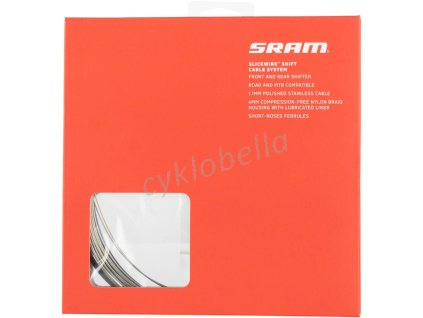 SRAM SLICKWIRE SHIFT CABLE KIT 4MM BLK V2 Množ. Uni