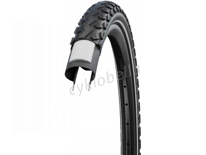 SCHWALBE plášť LAND CRUISER PLUS, 50-584, 27.5 x 2.00, PunctureGuard/ TwinSkin, 950 g, černá-reflexn