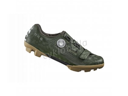 SHIMANO gravel obuv SH-RX600, pánská, zelená, 45, WIDE