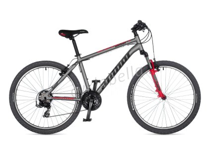 Outset 26 2023 19" stříbrná-matná/černá/červená Author MTB XC 26"kolo