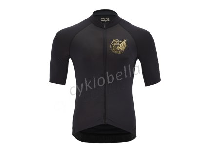SILVINI - pánský cyklo dres Mottolino black gold (Velikost M)