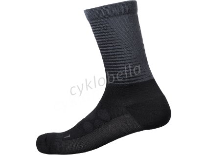 SHIMANO S-PHYRE MERINO TALL ponožky, černá/šedá, L-XL (45-48)